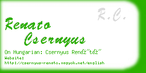 renato csernyus business card
